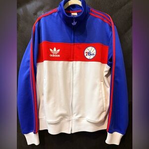 Adidas Originals 76ers NBA Track Jacket Men’s Large NWOT Retro Colorblock